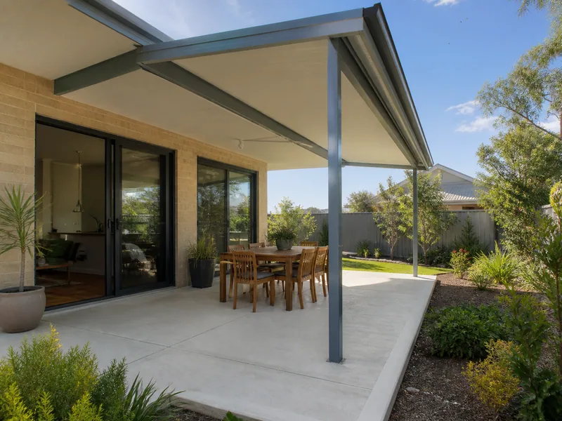 Covered concrete patio and alfresco at a Perth home